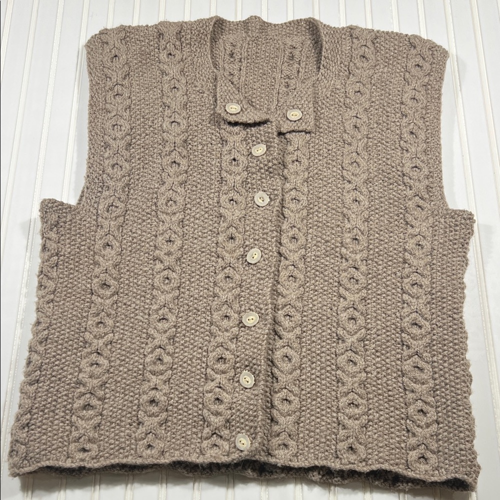 Handknit Button Down Vest
